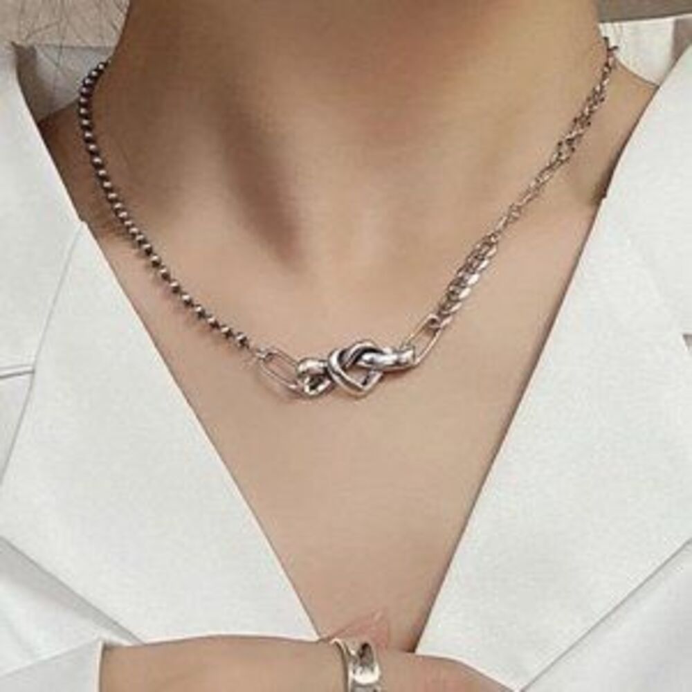 *NEW 925 Sterling Silver Vintage Heart Necklace B9